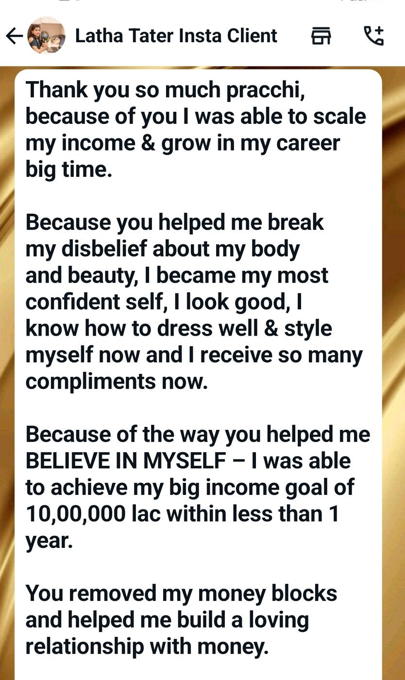 WhatsApp message from Latha Tater