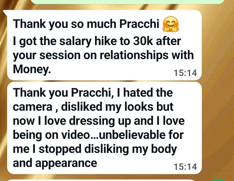 WhatsApp message from Mansi Dalvi